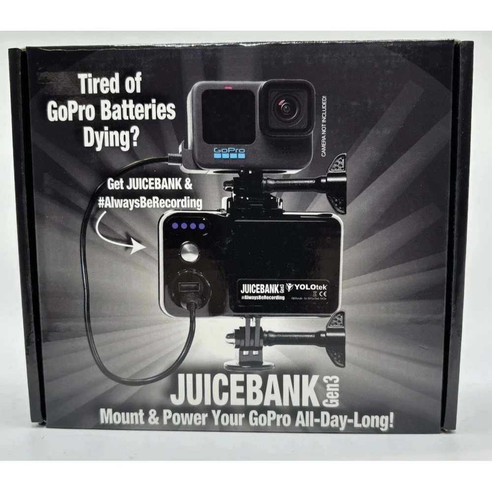JUICEBANK 7800mAh - Portable‎ Charger for GoPro Battery Pack